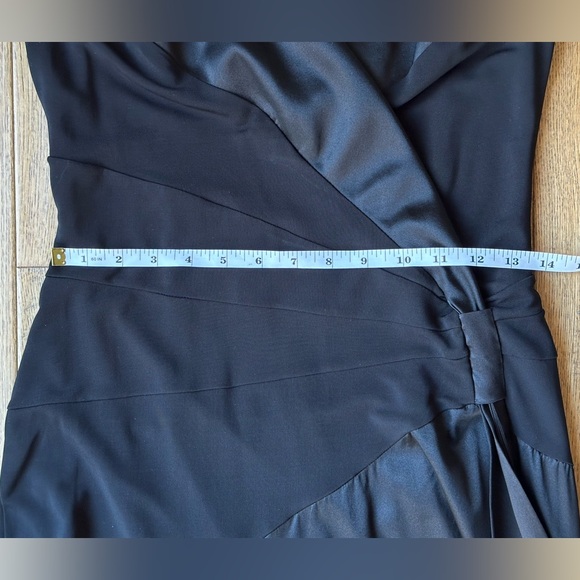 Bebe Vintage Black Racerback Ruched Handkerchief Dress size Large - Picture 10 of 14